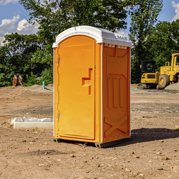 do you offer hand sanitizer dispensers inside the portable restrooms in Logan Elm Village